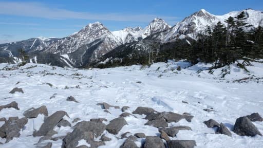 2/11編笠〜西岳（雪山）
