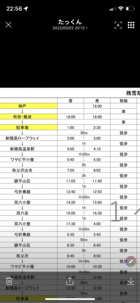 双六岳（新穂高〜双六岳まで1泊ピストン）参考画像:0