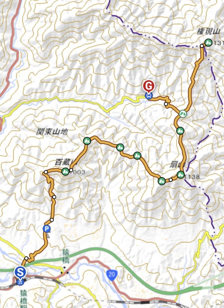 11/7都留三山(百蔵山〜扇山〜権現山)【平日日帰り】参考画像:0