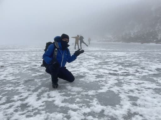 くじゅう連山　冬山連絡