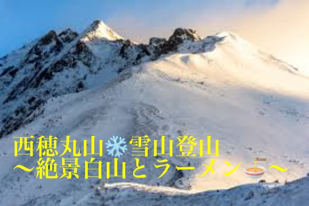 3/11(土)西穂丸山❄️雪山登山❄️(前日出発)参考画像:0