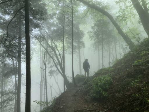 金時山で登山