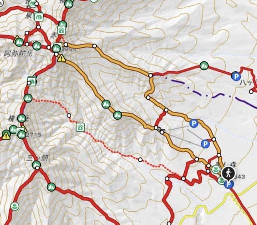 【急募】赤岳(美し森から真教寺尾根→山頂→県界尾根)