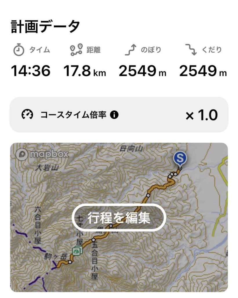 甲斐駒ヶ岳(黒戸尾根)参考画像:2