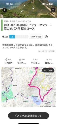 【急募】燧ヶ岳日帰り、12日の今日秋葉原駅終電集合想定