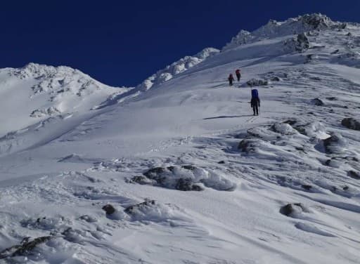 厳冬期 大喰岳西尾根〜槍ヶ岳 槍平小屋テント泊🏕️