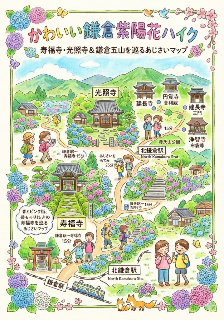 鎌倉駅から紫陽花ハイク参考画像:2