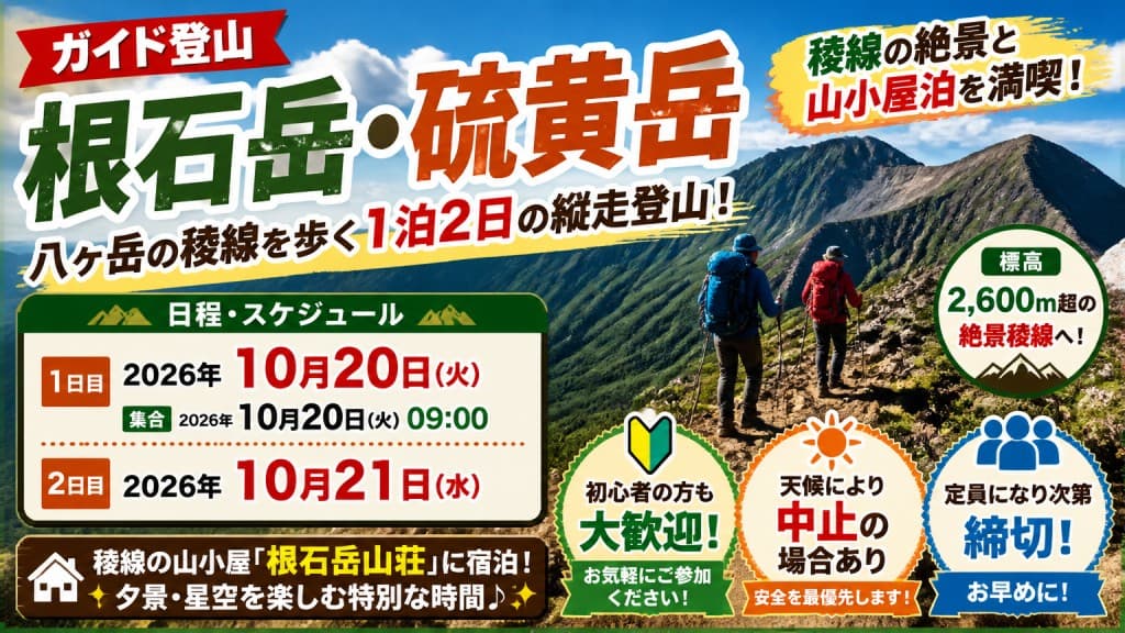 【ガイド登山】根石岳・硫黄岳参考画像:0