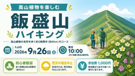 高山植物を楽しむ飯盛山ハイキング