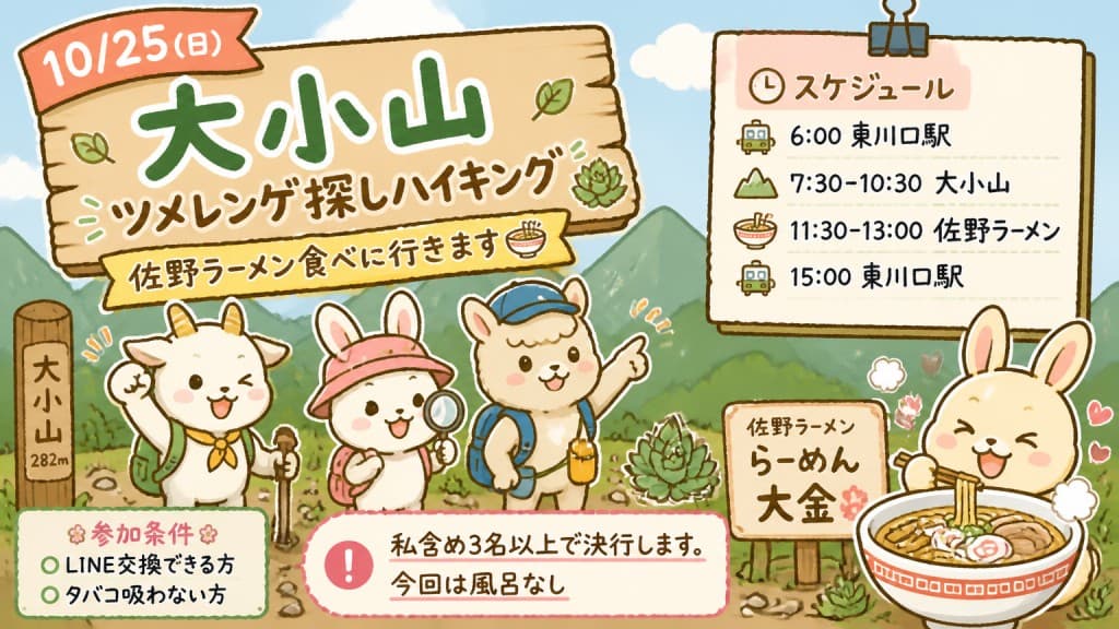 10/25(日)大小山🍜参考画像:0